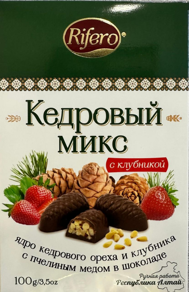  Риф и ко Конфеты "Кедровый микс КЛУБНИКА" 100г     в Бердске