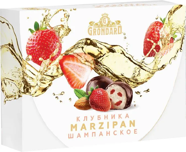 №1 TM Grondard       (10185) Конфеты глазированные Марципановые Клубника и Шампанское, 98г в Бердске